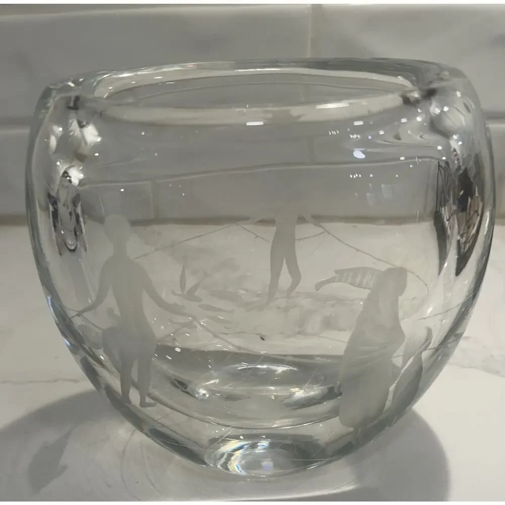 Vtg Signed Ernest Gordon 2033 ‘53 Art Glass 6